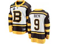 #9 Breakaway Johnny Bucyk White Hockey Men's Jersey Boston Bruins Winter Classic 2019 Stanley Cup Final Bound