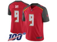 #9 Limited Matt Gay Red Football Home Men's Jersey Tampa Bay Buccaneers Vapor Untouchable 100th Season