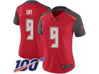 #9 Limited Matt Gay Red Football Home Women's Jersey Tampa Bay Buccaneers Vapor Untouchable 100th Season