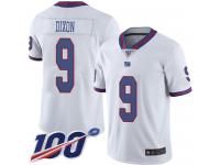 #9 Limited Riley Dixon White Football Men's Jersey New York Giants Rush Vapor Untouchable 100th Season