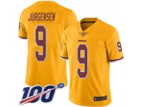 #9 Limited Sonny Jurgensen Gold Football Men's Jersey Washington Redskins Rush Vapor Untouchable 100th Season