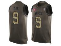 #9 Matt Gay Green Football Men's Tampa Bay Buccaneers Salute to Service Tank Top