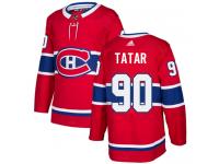 #90 Adidas Authentic Tomas Tatar Men's Red NHL Jersey - Home Montreal Canadiens