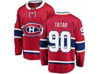 #90 Breakaway Tomas Tatar Men's Red NHL Jersey - Home Montreal Canadiens