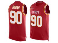 #90 Emmanuel Ogbah Red Football Men's Jersey Kansas City Chiefs Player Name & Number Tank Top