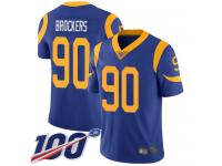 #90 Limited Michael Brockers Royal Blue Football Alternate Men's Jersey Los Angeles Rams Vapor Untouchable 100th Season