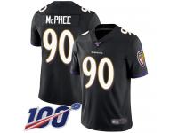 #90 Limited Pernell McPhee Black Football Alternate Men's Jersey Baltimore Ravens Vapor Untouchable 100th Season