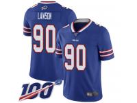 #90 Limited Shaq Lawson Royal Blue Football Home Men's Jersey Buffalo Bills Vapor Untouchable 100th Season