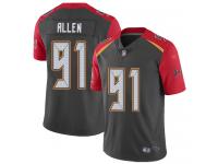 #91 Limited Beau Allen Gray Football Men's Jersey Tampa Bay Buccaneers Inverted Legend Vapor Rush