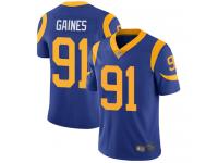 #91 Limited Greg Gaines Royal Blue Football Alternate Men's Jersey Los Angeles Rams Vapor Untouchable