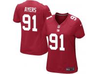 #91 Robert Ayers New York Giants Alternate Jersey _ Nike Women's Red NFL Game