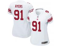 #91 Robert Ayers New York Giants Road Jersey _ Nike Women's White NFL Game