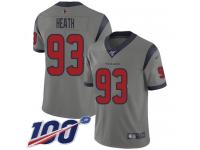 #93 Limited Joel Heath Gray Football Men's Jersey Houston Texans Inverted Legend 100th Season