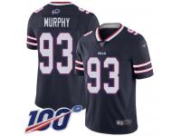 #93 Limited Trent Murphy Navy Blue Football Men's Jersey Buffalo Bills Inverted Legend 100th Season