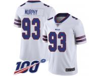 #93 Limited Trent Murphy White Football Road Men's Jersey Buffalo Bills Vapor Untouchable 100th Season