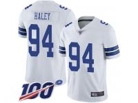 #94 Limited Charles Haley White Football Road Men's Jersey Dallas Cowboys Vapor Untouchable 100th Season