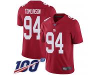 #94 Limited Dalvin Tomlinson Red Football Men's Jersey New York Giants Inverted Legend 100th Season
