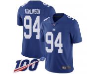 #94 Limited Dalvin Tomlinson Royal Blue Football Home Men's Jersey New York Giants Vapor Untouchable 100th Season