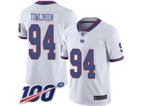 #94 Limited Dalvin Tomlinson White Football Men's Jersey New York Giants Rush Vapor Untouchable 100th Season