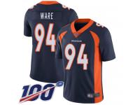 #94 Limited DeMarcus Ware Navy Blue Football Alternate Men's Jersey Denver Broncos Vapor Untouchable 100th Season