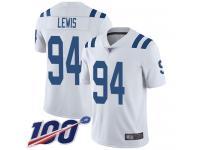 #94 Limited Tyquan Lewis White Football Road Men's Jersey Indianapolis Colts Vapor Untouchable 100th Season