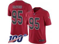 #95 Limited Jack Crawford Red Football Men's Jersey Atlanta Falcons Rush Vapor Untouchable 100th Season