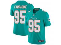 #95 Limited Tank Carradine Aqua Green Football Home Men's Jersey Miami Dolphins Vapor Untouchable