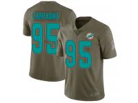 #95 Limited Tank Carradine Olive Football Men's Jersey Miami Dolphins 2017 Salute to Service