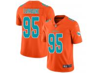 #95 Limited Tank Carradine Orange Football Men's Jersey Miami Dolphins Inverted Legend