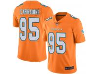 #95 Limited Tank Carradine Orange Football Men's Jersey Miami Dolphins Rush Vapor Untouchable
