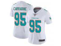 #95 Limited Tank Carradine White Football Road Women's Jersey Miami Dolphins Vapor Untouchable