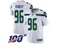 #96 Limited Cortez Kennedy White Football Road Men's Jersey Seattle Seahawks Vapor Untouchable 100th Season