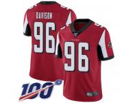 #96 Limited Tyeler Davison Red Football Home Men's Jersey Atlanta Falcons Vapor Untouchable 100th Season