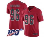 #96 Limited Tyeler Davison Red Football Youth Jersey Atlanta Falcons Rush Vapor Untouchable 100th Season