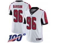 #96 Limited Tyeler Davison White Football Road Youth Jersey Atlanta Falcons Vapor Untouchable 100th Season
