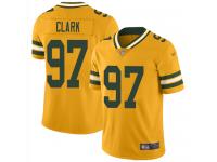 #97 Limited Kenny Clark Gold Football Men's Jersey Green Bay Packers Inverted Legend Vapor Rush