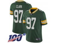 #97 Limited Kenny Clark Green Football Home Men's Jersey Green Bay Packers Vapor Untouchable 100th Season