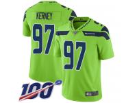 #97 Limited Patrick Kerney Green Football Men's Jersey Seattle Seahawks Rush Vapor Untouchable 100th Season
