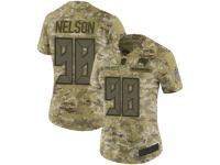 #98 Limited Anthony Nelson Camo Football Women's Jersey Tampa Bay Buccaneers 2018 Salute to Service