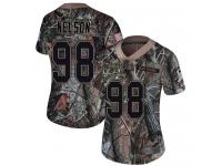 #98 Limited Anthony Nelson Camo Football Women's Jersey Tampa Bay Buccaneers Rush Realtree