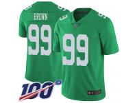 #99 Limited Jerome Brown Green Football Men's Jersey Philadelphia Eagles Rush Vapor Untouchable 100th Season