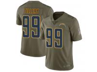 #99 Limited Jerry Tillery Olive Football Men's Jersey Los Angeles Chargers 2017 Salute to Service