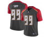 #99 Limited Warren Sapp Gray Football Men's Jersey Tampa Bay Buccaneers Inverted Legend Vapor Rush