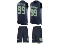 #99 Quinton Jefferson Navy Blue Football Men's Jersey Seattle Seahawks Tank Top Suit