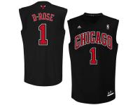 adidas Derrick Rose Chicago Bulls D-Rose Nickname Replica Jersey - Black