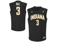 adidas George Hill Indiana Pacers Fashion Replica Jersey - Black