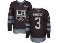 Adidas NHL Men's Dion Phaneuf Black Authentic Jersey - #3 Los Angeles Kings 1917-2017 100th Anniversary