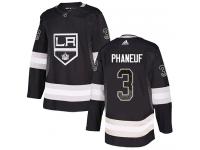 Adidas NHL Men's Dion Phaneuf Black Authentic Jersey - #3 Los Angeles Kings Drift Fashion