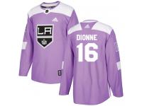 Adidas NHL Men's Marcel Dionne Purple Authentic Jersey - #16 Los Angeles Kings Fights Cancer Practice
