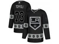 Adidas NHL Men's Tyler Toffoli Black Authentic Jersey - #73 Los Angeles Kings Team Logo Fashion